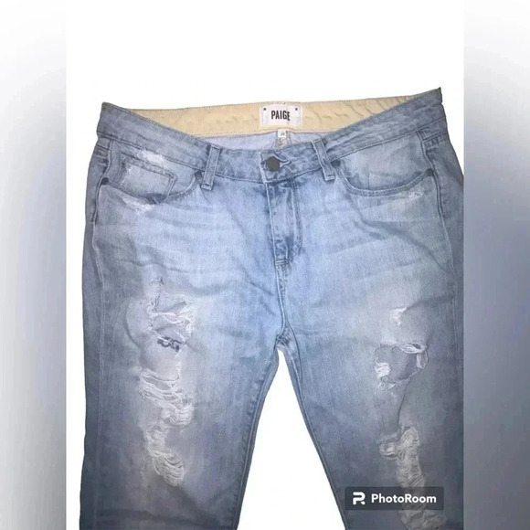 Paige Naomi Destroyed Light Wash Jean Size 29 - Picture 2 of 6